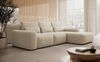 Selsey 'Carnos' Ecksofa mit Schlaffunktion, Lendenkissen, Chenille, Beige, rechts Bild 3