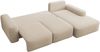 Selsey 'Carnos' Ecksofa mit Schlaffunktion, Lendenkissen, Chenille, Beige, rechts Bild 4