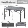 HOMECALL Klapptisch Campingtisch Klappbar Balkontisch Gartentisch Tragbar Outdoor Tisch, Robust, stabil, für 4-6 Personen Bild 2