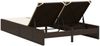 vidaXL Doppel-Sonnenliege mit Auflagen Braun Poly Rattan 368629 Bild 5