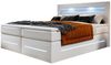 Boxspringbett Sevilla mit LED und Stauraum 180x200 Weiß H3 (70-100kg) Bild 1