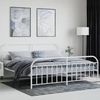 vidaXL Bettgestell mit Kopf- und Fußteil Metall Weiß 200x200 cm 353709 Bild 4
