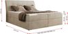Boxspringbett DAGOS 180 x 200 cm mit Kopfteil, Lattenrost und Stauraum – Doppelbett mit Matratze & Topper T25 , stabile Konstruktion, Bettkasten, modernes Design - Beige Velvet - H4 Bild 5
