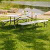 tectake Campingtisch Vani (1-St, 3 tlg), Kompakte Campinggarnitur mit Klappfunktion Bild 2