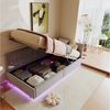 FUROKOY Polsterbett Daybett Tagesbett mit Stauraum, Schlafsofa,Jugendbett,90x200cm,Samt,Grau Bild 2