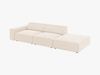 Micadoni Sofa Jodie 3-Sitzer Rechts Samt Bluvel Helles Beige Bild 3