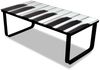 vidaXL Couchtisch mit Glasplatte Klavier-Aufdruck 241174 Bild 4