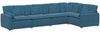 vidaXL Modulares Sofa mit Kissen Samt Blau 3321327 Bild 2