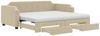 vidaXL Tagesbett Ausziehbar mit Schubladen Creme 100x200 cm Stoff 3197697 Bild 2