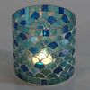 Marokkanisches Mosaik Windlicht Rayan Hellblau M Bild 2