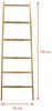 Spetebo Dekoleiter Bambus Holz Dekoleiter natur - 170 cm x 55 cm (Packung, 1 tlg), Holzleiter Deko Garderobe im Landhaus Design Bild 2