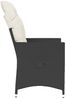 vidaXL Gartensessel Verstellbar mit Kissen Schwarz Poly Rattan 365638 Bild 5