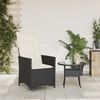 vidaXL Gartensessel Verstellbar mit Kissen Schwarz Poly Rattan 365638 Bild 3