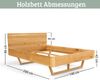 Massivholzbett 140x200cm KEILO - Eichenholz | Bettrahmen mit Bettkopf, Holzbett naturgeölt, Holzkufen | Bettgestell Doppelbett Futonbett Bild 2