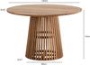 Esstisch Akazie Massivholz 120x120cm Hellbraun Rund Modern Gittergestell Bild 3