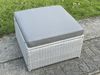 Fimous Gartenmöbel im Freien Großer Fußhocker Helles Grau Hocker Polyrattan Schemel Bild 2