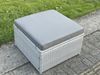 Fimous Gartenmöbel im Freien Großer Fußhocker Helles Grau Hocker Polyrattan Schemel Bild 3