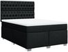 vidaXL Boxspringbett mit Matratze Schwarz 160x200 cm Stoff 3290548 Bild 2