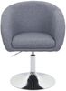 Esszimmerstuhl HWC-F19, Küchenstuhl Stuhl Drehstuhl Loungesessel, drehbar höhenverstellbar ~ Stoff/Textil dunkelgrau Bild 5