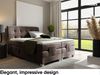 MEBLINI Boxspringbett Elektrisch DANTE 140x200 cm mit Bettkasten – H3/Braun Samt Polsterbett - Doppelbett mit Toppers & Taschenfederkern-Matratzen Bild 2