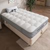 Polsterbett 90x200 cm Beige mit Kopfteil,USB Typ-C Ladeanschluss & hydraulischem Stauraum,Metallrahmen mit goldenen Akzenten,mit Matratze Bild 5