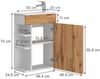 Waschbeckenunterschrank Amadeo Goldkraft Eiche 2 Teile, mit Waschbecken Vicco Bild 3