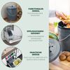 Komposteimer mit 5 Liter Inneneimer Aktivkohlefilter Bio Abfalleimer grau Bild 3
