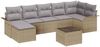 vidaXL Gartensofa-set mit Kissen 8 pcs Beige Poly-Rattan 3345460 Bild 2