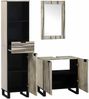 vidaXL Badezimmermöbel-Set mit Schubladen 3 pcs Weiß Holzwerkstoff 3310049 Bild 2