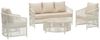 IDIMEX Gartenlounge-Set KULO, (4-tlg), mit 3-Sitzer und 2 Sesseln inkl. Kissen aus Aluminium und Rope Beige Bild 2