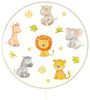 Kinderzimmer Wandlampe LITTLE SAFARI mit Kabel, Stecker & Schalter, Ø 25cm Bild 2