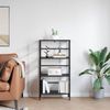 Bücherregal | Standregal Schwarz Eichen-Optik 60 x 29,5 x 115 cm Bild 4
