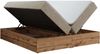 Polsterbett mit Bettkasten, Boxspringbett ohne Kopfteil WOOD ZERO, 7-Zonen Multipocket-Matratze und Topper, modernes Bett für Schlafzimmer - Dunkelbeige Strukture - 200 x 200 cm - H4 Bild 5