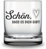 Lasernauten Whiskyglas Glas mit Gravur Schön, dass es dich gibt Geschenk für Freund Freundin, mit Gravur Bild 2
