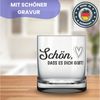 Lasernauten Whiskyglas Glas mit Gravur Schön, dass es dich gibt Geschenk für Freund Freundin, mit Gravur Bild 3