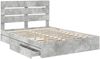 vidaXL Aufbewahrungsbett Beton Grau 150 x 200 cm Holzwerkstoff 3411890 Bild 5