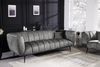 riess-ambiente Sofa NOBLESSE 225cm grau / schwarz, Einzelartikel 1 Teile, Wohnzimmer · Samt · Metall · 3-Sitzer · Federkern · Retro Design Bild 3