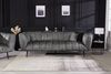 riess-ambiente Sofa NOBLESSE 225cm grau / schwarz, Einzelartikel 1 Teile, Wohnzimmer · Samt · Metall · 3-Sitzer · Federkern · Retro Design Bild 4