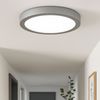 LED Deckenleuchte, Aufbaulampe, chrom-matt, D 30 cm Bild 3