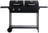 vidaXL Gas- und Holzkohle-Grill mit 2 Brennern Bild 2