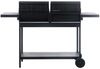 vidaXL Gas- und Holzkohle-Grill mit 2 Brennern Bild 4