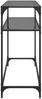 Konsolentisch, Beistelltisch, Konsole mit Glasplatte Schwarz 98x35x81 cm Stahl Bild 5