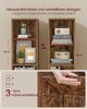 VASAGLE CUSTOS Kollektion - Bücherregal, 4-stöckiges Regal, offenes Aufbewahrungsregal, mit verstellbaren Ablagen, 24 x 30 x 106 cm, für Wohnzimmer, Homeoffice, Schlafzimmer, vintagebraun Bild 3