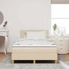 vidaXL LED Boxspringbett mit LED-Lichtleisten Creme 120 x 200 cm Stoff 3342357 Bild 4