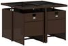 vidaXL 5-tlg. Garten-Essgruppe mit Kissen Braun Poly Rattan 3210537 Bild 3
