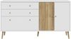 Forte HARLLSON Sideboard 160, EasyKlix by FORTE, Kommode mit 2 Schubladen und 3 Türen, Skandinavischer Stil, Holzwerkstoff, Mauvella Eiche Holzdekor, 160 cm breit x 86 cm hoch x 41 cm tief Bild 2