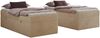 Boxspringbett 90x200 Polsterbett ZERO 90 Einzelbett ohne Kopfteil, inkl. Stauraum & Multipocket-Matratze, Hotelbett - Beige Plüsch - H4 - Topper Visco Bild 4