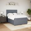 vidaXL Boxspringbett mit Matratze Dunkelgrau 140x190 cm Samt 3292347 Bild 3