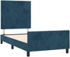 Einzelbettgestell Design für Erwachsene ohne Matratze Dunkelblau 80x200 cm Samt d4387e Bild 4