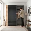 Lomadox Schwebetürenschrank VIESTE-43 Kleiderschrank, 225cm breit, mit Schubladen, graphit mit Eiche Bild 2